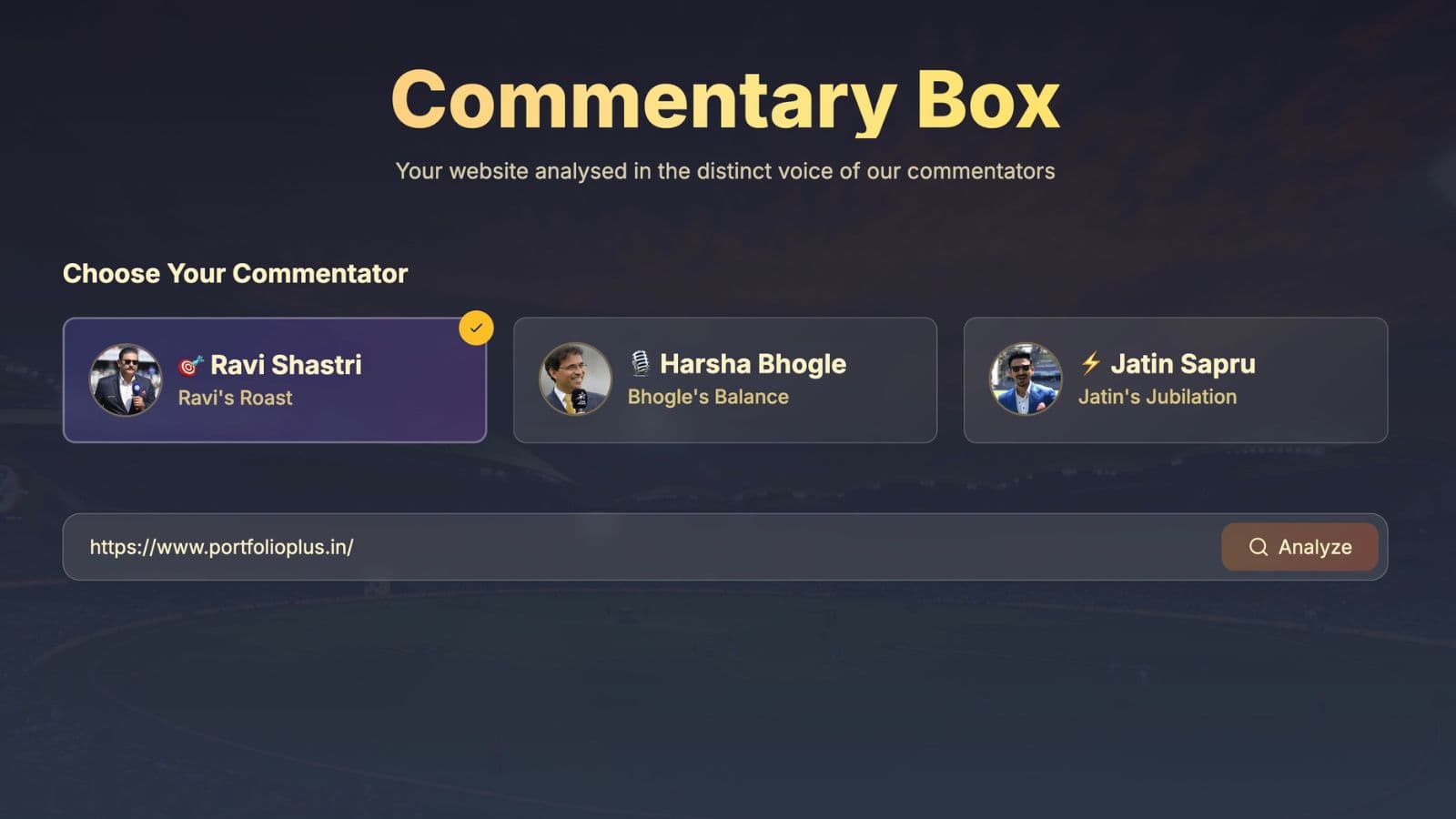 Commentary Box
